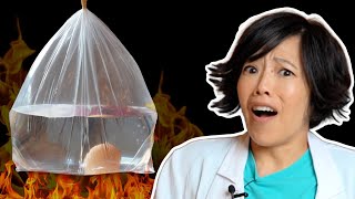 Boil An Egg in a Plastic Bag  Heat Capacity  Kitchen Science [upl. by Nwavahs837]