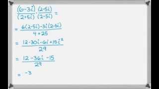 Dividing Complex Numbers of the form a  bi [upl. by Nnep333]