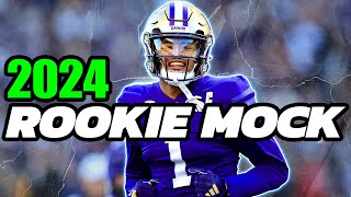 2024 Dynasty Football Rookie Mock Drafts  THE FIRST LOOK [upl. by Glavin]