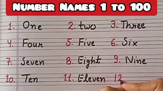 How to write numbers name in english 😃Numbers Name 1 to 100 in English 😎1 to 100FooFooTvJunior [upl. by Barbee]