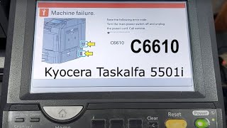 C6610 error Kyocera Taskalfa 3501i 4501i 5501i  Step by Step Solutions  Cleaning [upl. by Itteb]