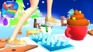 Tippy Toe Game Gameplay 🧊 Tippy Toe 3D iOS Walkthrough 🥝 Tippy Toe 3D Android New Level [upl. by Nolad]