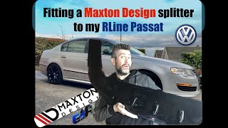 Maxton Design front splitter fitted to B6 Passat  and it’s awesome [upl. by Neelyaj]