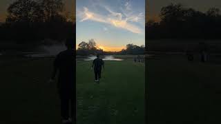 SUNSET HAMMERED And not realizing there’s a group in front 😂 golf [upl. by Iglesias]