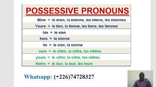 LES PRONOMS POSSESSIFS en Anglais [upl. by Leahcimrej]