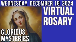 VIRTUAL FOLLOW ALONG VISUAL ROSARY for WEDNESDAY DECEMBER 18 2024  GENTLE CHRISTMAS [upl. by Adlitam]