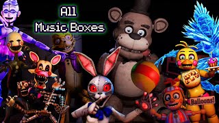 FNaF All Music Boxes 20142022 [upl. by Euqinomahs785]