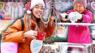 Ich darf nur WEIHNACHTSMARKT ESSEN für 24 Std Wiener Christkindlmarkt 2019 [upl. by Ayalat]