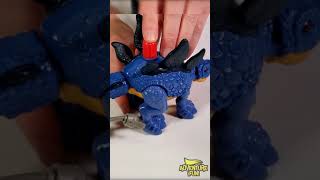 Jurassic World Stegosaurus from Imaginext Toy Reveal AdventureFun with Dr Grant and Owen get hurt [upl. by Pavia]