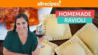 Easy Homemade Cheese Ravioli With NO Special Tools  Allrecipes [upl. by Attenor112]