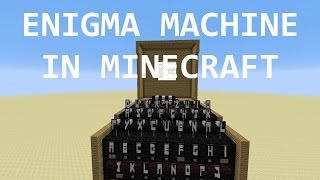 Working Engima Machine in Minecraft [upl. by Inoy]