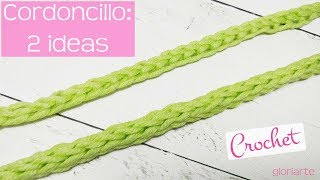 Curso crochet cómo hacer cordoncillo 2 ideas diferentes Crochet course how to make cord 2 ideas [upl. by Frasquito632]