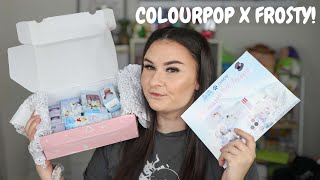 COLOURPOP X FROSTY THE SNOWMAN COLLECTION UNBOXING [upl. by Xel]