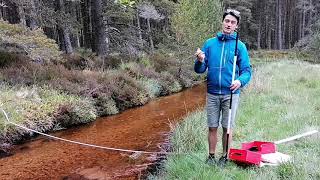 Measuring River Velocity with a basic flow meter [upl. by Maryjo]