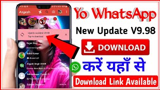 Yo Whatsapp New Update V998 Download Link 2024  Yo Whatsapp New Update Download  yowhatsapp [upl. by Cohen7]