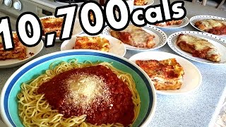 Massive Italian Feast Challenge 10700 Calories [upl. by Burner266]