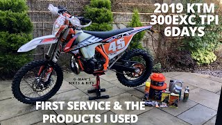 2019 KTM 300 EXC TPI 6 DAYS  First service amp what products and parts I used [upl. by Jarl]