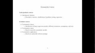 Econometrics  Overview [upl. by Lebasy]