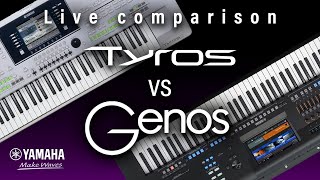 Yamaha Genos vs Yamaha Tyros comparison [upl. by Spillar]