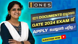 DOCUMENTS REQUIRED FOR GATE 2024 APPLICATION  ONES [upl. by Anihsit]