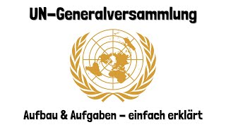 Die UNGeneralversammlung UNO Vereinte Nationen  einfach erklärt [upl. by Isyed]