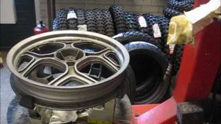 BMW K75 replace rear tyre [upl. by Bilak248]