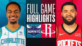 HORNETS at ROCKETS  FULL GAME HIGHLIGHTS  November 1 2023 [upl. by Obed]