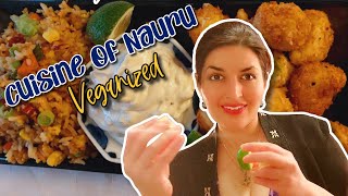 Nauruan Fried Rice amp Coconut Crusted Lime Cauliflower with Vegan Tartar Sauce [upl. by Gran]