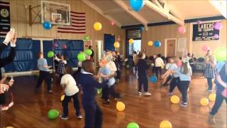 The 100th Day of School Balloon Pop  February 28 2014 [upl. by Yeh]