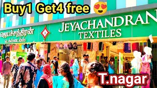 Tnagar shopping 😍 Jeyachandran Textiles buy 1 get 4 free leggings Kurtis western wear 💥 [upl. by Dimitris]