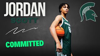 COMMIT 4Star Forward Jordan Scott Commits To Michigan State [upl. by Ennaeilsel]