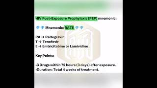 HIV Post Exposure Prophylaxis PEP drugs Mnemonic [upl. by Nesyaj322]