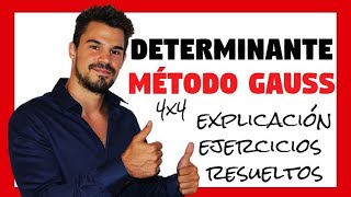 DETERMINANTE de una MATRIZ MÉTODO GAUSS 4x4 😲 SER un GENIO SIN ESTUDIAR 👌 en 6 MINUTOS 💪 [upl. by Dannica336]