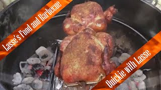 Quick and easy Chicken on the Weber Kettle rotisserie [upl. by Larner]