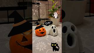 DIY Clay CraftHalloween Special🎃👻 youtubeshorts diwali diycrafts clay halloweenideas lamp [upl. by Kremer738]