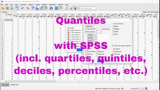 SPSS  Quantiles and Quartiles [upl. by Navlys]