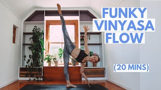 20 Min VINYASA FLOW  Funky Intermediate Yoga Flow [upl. by Arahs796]