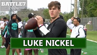 Milton GA 2025 QB Luke Nickel at Battle Miami 7v7 Tournament  C1N Miami Commit [upl. by Attiuqal646]