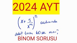 2024 Ayt matematik binom sorusu💥💥💥 [upl. by Athalia]