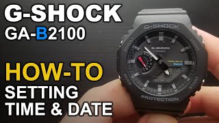 Gshock GA B2100  Setting time and date [upl. by Aon]