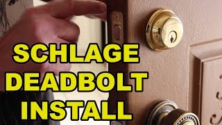 Installing Schalage Deadbolt Locks [upl. by Kariotta842]