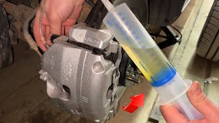 How To Change Brake Fluid ALONE in 3 MINUTES [upl. by Melissa927]