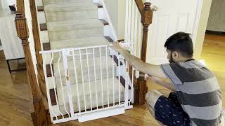 Grownsy Baby Safety Gate for Stairs Installation and Review [upl. by Junia]