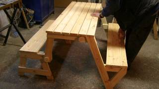 folding picnic table Tibcsi 2 [upl. by Ehsiom454]