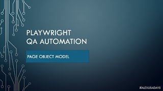 Automation QA Playwright POM Page Object Model  Part 9 [upl. by Aicatsal]