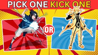 🍥🍥 PICK ONE KICK ONE ANIME CHARACTER  NARUTO Edition [upl. by Phaidra]