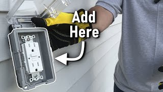 Install An Exterior Outlet In 10 Minutes [upl. by Aihsiyt]