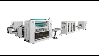 Fully Automatic Z Folded Hand Towel Machine Production Line With Kraft Paper Wrapping Machine [upl. by Selden670]