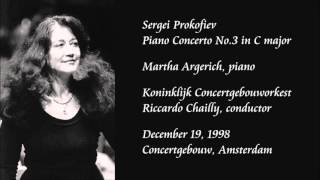 Prokofiev Piano Concerto No3 in C major  Argerich  Chailly  Royal Concertgebouw Orchestra [upl. by Naeroled]