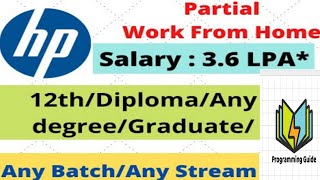 hp Technical support job  InterDegree with good communication skills  Work from home Jobs [upl. by Anissej583]